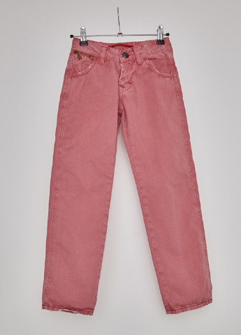 Розовые демисезонные со средней талией джинсы Ra-Re