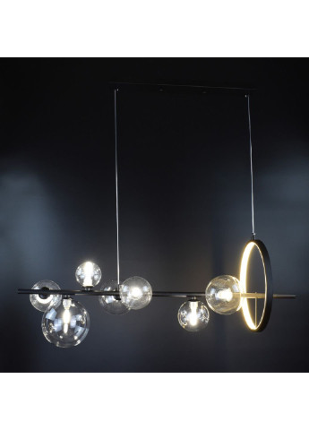 Люстра стельова підвісна на 7 ламп AT33/7-bk Чорний 30х30х90 см. Sunnysky (253628952)