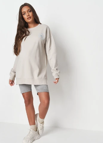 Світло-бежевий світшот для вагітних Missguided однотонний без декору (260390621)
