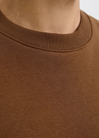 Коричневый свитшот Jack & Jones однотонный без декора (354686450)