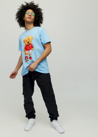 Блакитна футболка чоловіча YAPPI