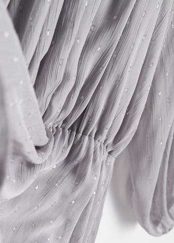 Светло-серое кэжуал платье клеш Reserved в горошек