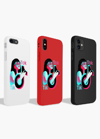Чехол силиконовый Apple Iphone 8 ТикТок (TikTok) (6151-1647) MobiPrint (219534686)