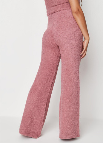Темно-розовые домашние демисезонные клеш брюки Missguided