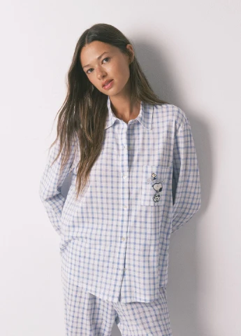 Голубая всесезон пижама (рубашка, брюки) рубашка + брюки Women'secret