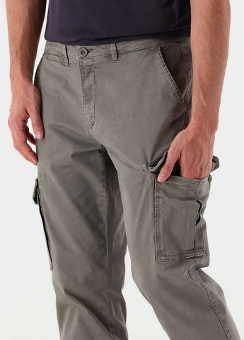 Серо-зеленые кэжуал демисезонные карго брюки CMP