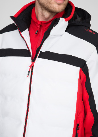 Белая зимняя куртка лыжная CMP MAN JACKET ZIP HOOD