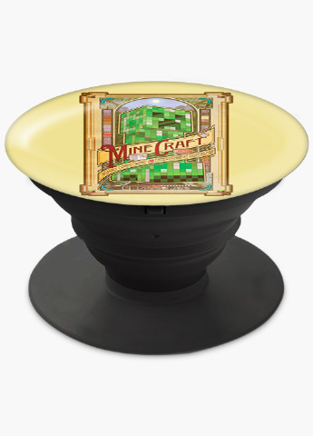 Попсокет (Popsockets) тримач для смартфону Майнкрафт (Minecraft) (8754-1178) Чорний MobiPrint (216748475)