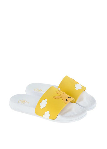 Желтые пляжные шлепанцы Cool Club с белой подошвой
