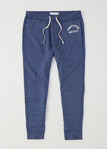 Светло-синие спортивные демисезонные зауженные брюки Abercrombie & Fitch