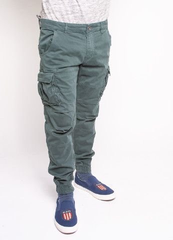 Серо-зеленые демисезонные зауженные джинсы Gas