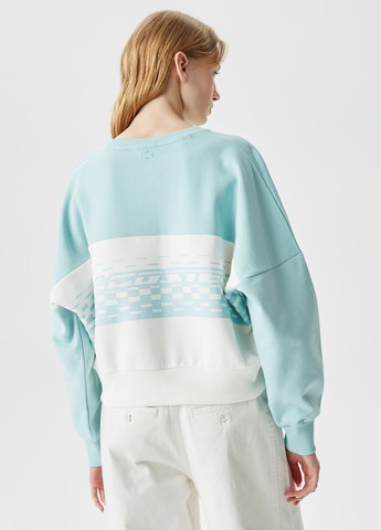 Голубой свитшот Lacoste логотип нашивки (276525956)