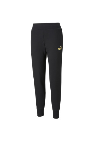 Черные демисезонные штаны essentials+ metallic fleece women's pants Puma