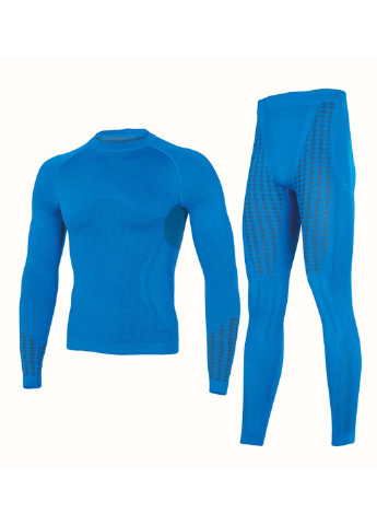 Комплект термобелья Hanna Style однотонный синий спортивный полипропилен, полиамид