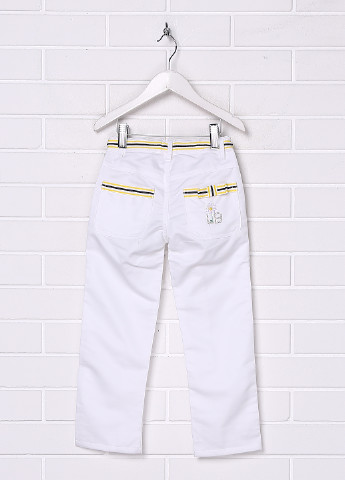 Белые кэжуал демисезонные прямые брюки Laura Biagiotti