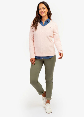 Темно-розовый демисезонный пуловер пуловер U.S. Polo Assn.