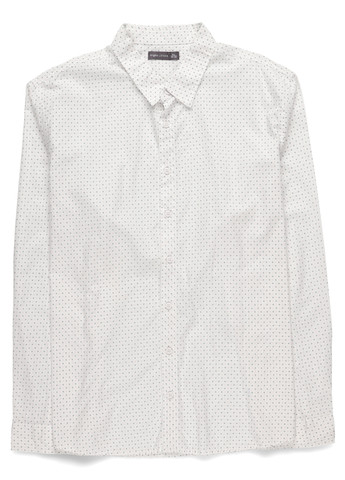 Белая кэжуал рубашка в горошек C&A