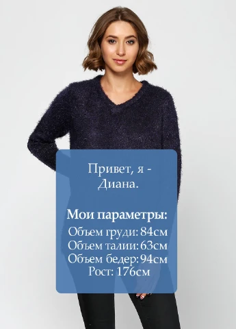 Темно-синій демісезонний пуловер джемпер Long Island