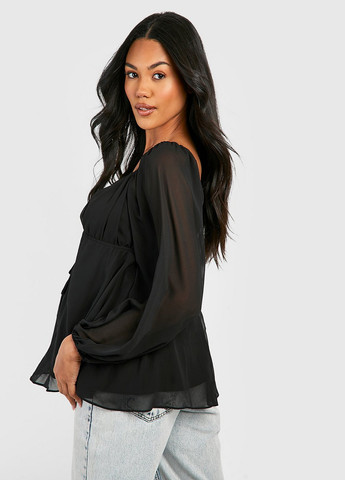 Чорна блуза для вагітних Boohoo