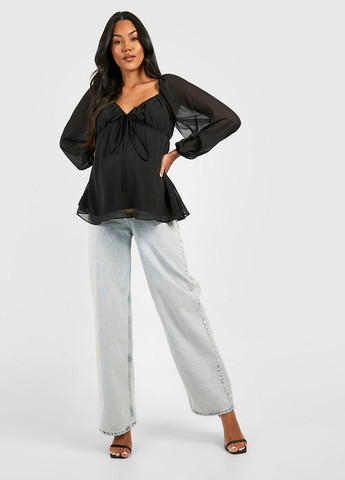 Чорна блуза для вагітних Boohoo