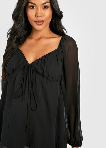 Чорна блуза для вагітних Boohoo