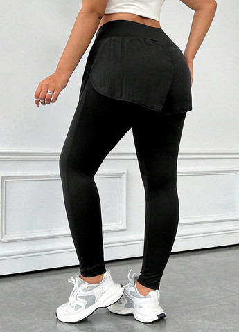 Черные демисезонные леггинсы SHEIN