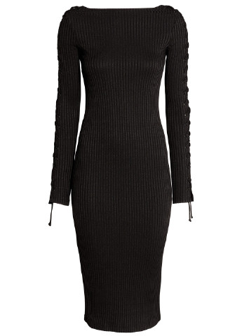 Чорна кежуал сукня без підкладу H&M однотонна