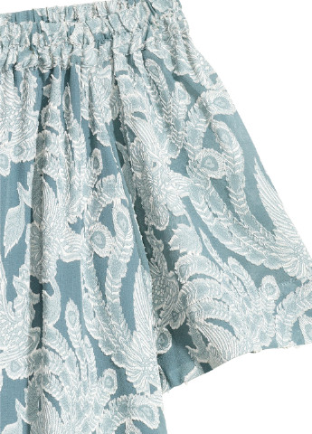 Бирюзовое кэжуал платье H&M с орнаментом