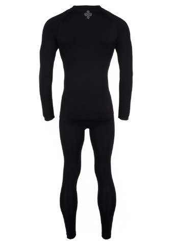 Термокостюм (лонгслів, легінси) Kilpi однотонний чорний спортивний поліестер