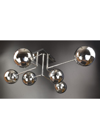 Люстра стельова на 6 лампочок 2693/6-gr Хром 21х72х78 см. Sunnysky (253630341)