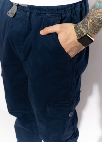 Темно-синие кэжуал демисезонные карго, джоггеры брюки Time of Style