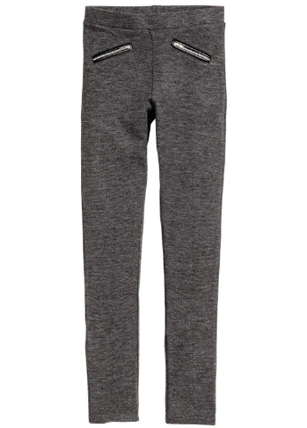 Серые демисезонные леггинсы H&M