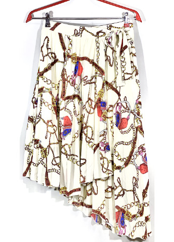 Белая кэжуал с рисунком юбка H&M