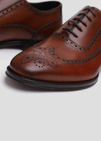 Коричневі шкіряні броги Roberto Morelli (239206285)