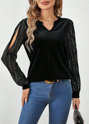 Чорна блуза SHEIN