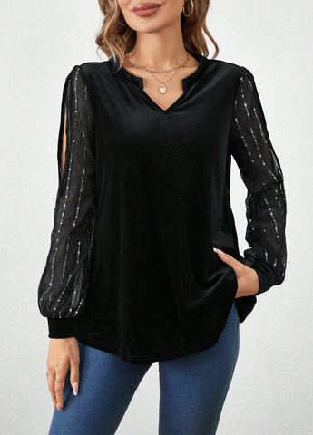 Чорна блуза SHEIN