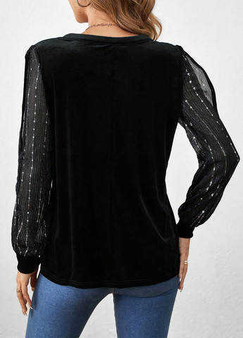 Чорна блуза SHEIN