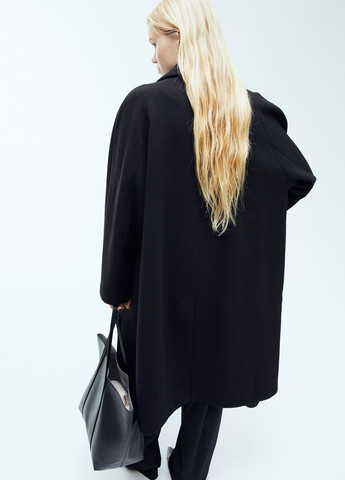 Черное демисезонное Пальто оверсайз H&M