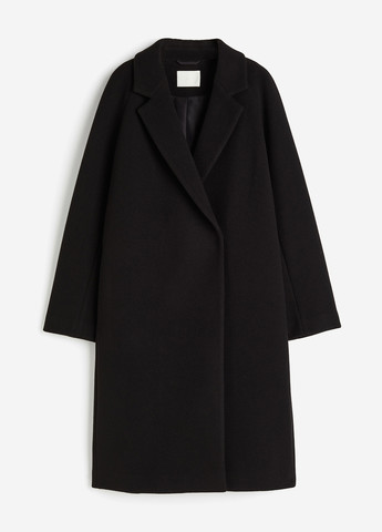 Черное демисезонное Пальто оверсайз H&M