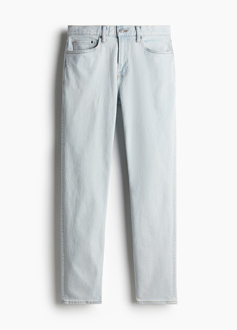 Светло-голубые демисезонные зауженные джинсы H&M