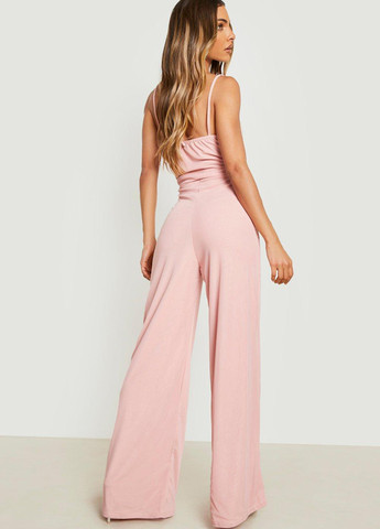 Комбінезон Boohoo комбінезон-брюки однотонний рожевий кежуал поліестер