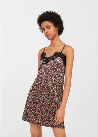 Черное кэжуал платье Mango однотонное