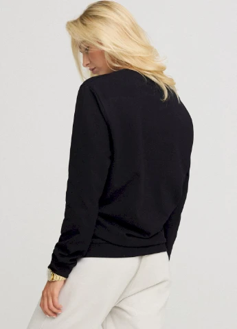 Чорний свитшот женский oversize /no flis/ YAPPI (254658699)