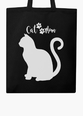 Еко сумка шоппер чорна Cat Mom (9227-2840-BK-1) Еко сумка шоппер чорна 41*35 см MobiPrint (221683054)