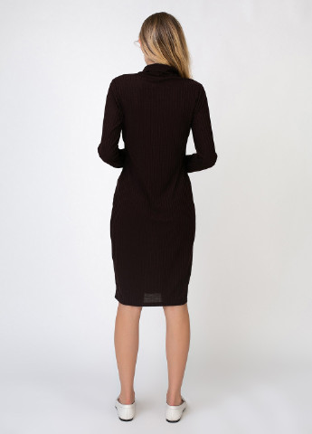 Темно-коричневое кэжуал платье платье-водолазка H&M однотонное