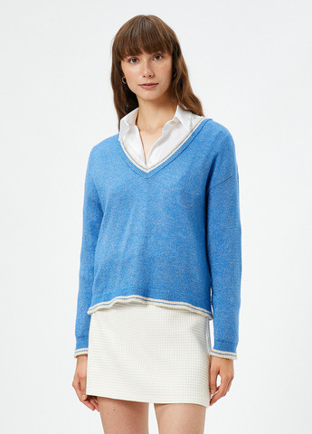 Голубой демисезонный пуловер пуловер KOTON