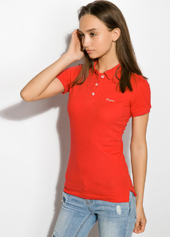 Красная женская футболка-поло Lagems