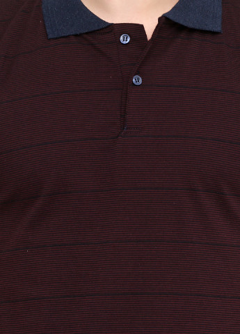 Бордовая футболка-поло для мужчин Chiarotex в полоску