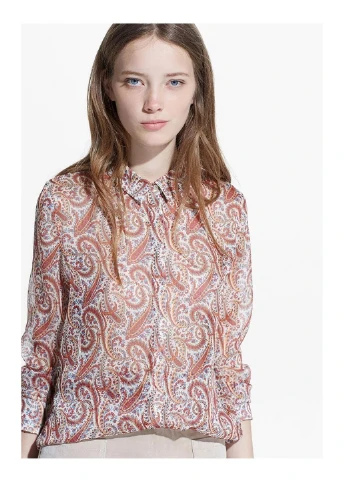 Коричневая блуза Mango
