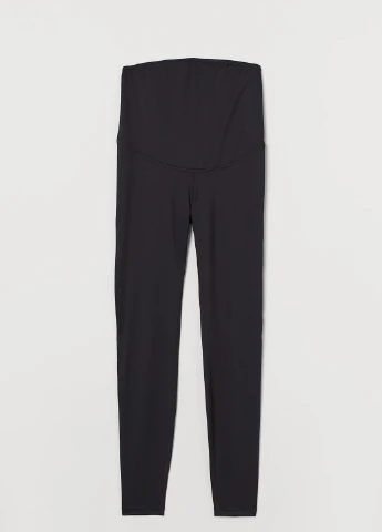 Черные демисезонные спортивные леггинсы для беременных H&M